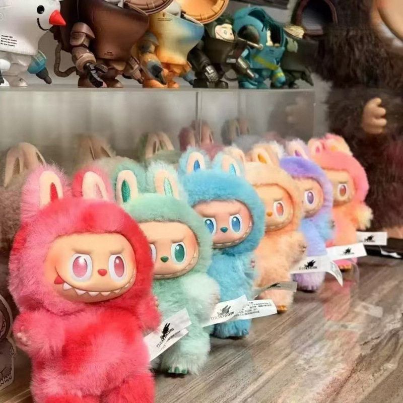 高品质拉布布.代前方高能马卡龙搪胶脸潮玩系列版 毛绒公仔盲盒