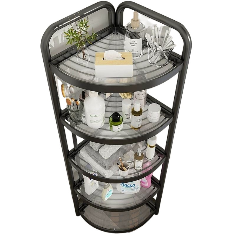 Estante de almacenamiento de baño inodoro inodoro inodoro estante de almacenamiento sin perforación inodoro estante de almacenamiento de piso triangular