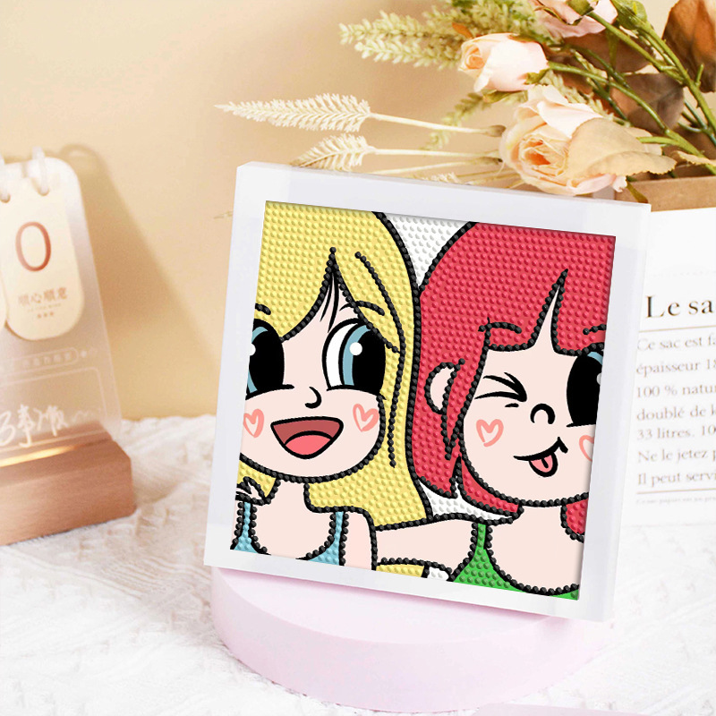 Diamante infantil DIY hecha a mano con material de marco paquete de dibujos animados Sanliou pegatinas de diamante regalo al por mayor pinturas de mampostería