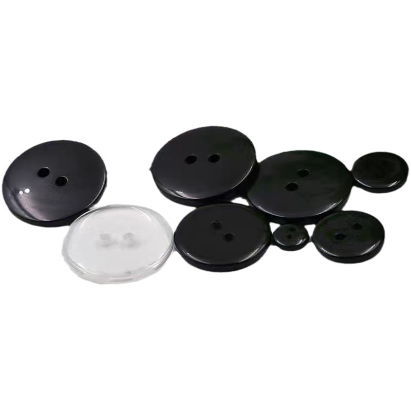 Button Coat Coat Coat Buckle Shirt All-match Small Pad Buckle Round Two-eye Bread Small Button Transparent Resin Button