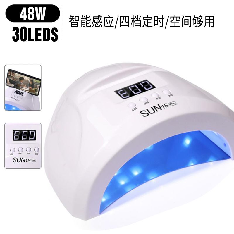 Lámpara de uñas de alta potencia, sensor inteligente, sincronización, fototerapia, máquina de uñas, lámpara de horneado de uñas LED, no máquina de uñas de mano negra