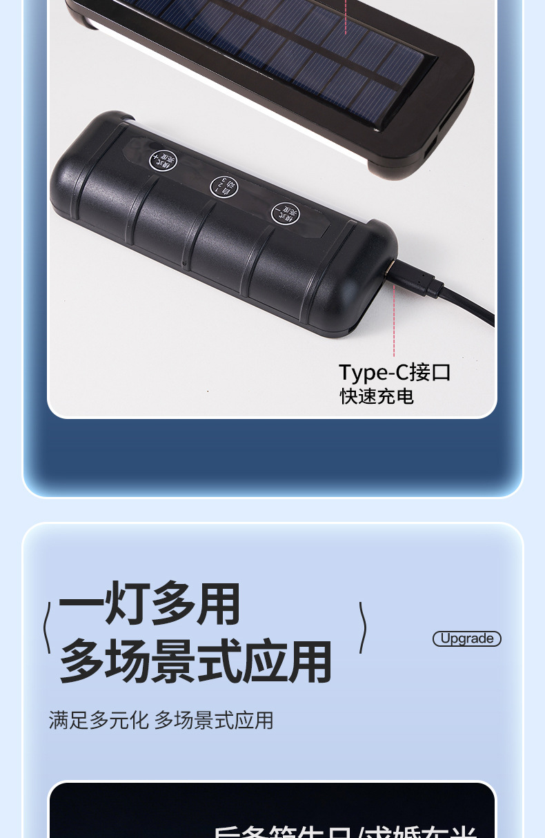 New solar-powered charging induction switch lighting, universal for car modification, automatic induction, high-brightness trunk light