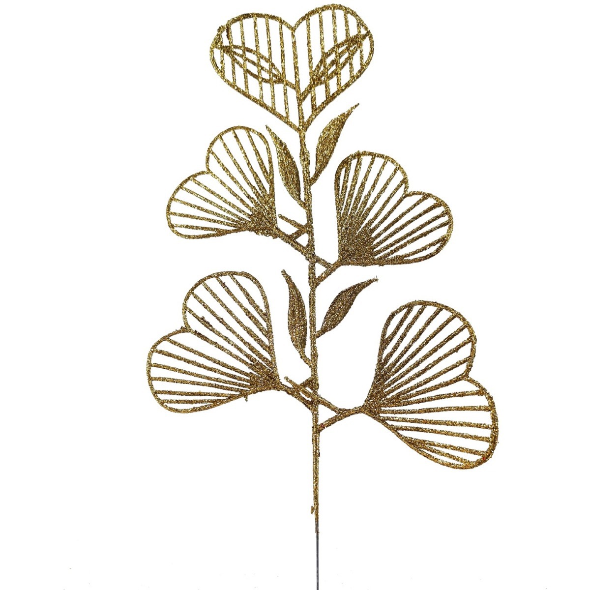 Nuevo oro de polvo de amor 36cm Navidad decoración adornos de oro de polvo de flores de amor