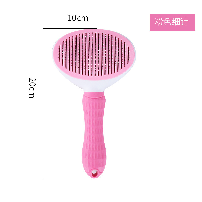 Suministros para mascotas Amazon popular eliminación automática peine metal gato nudo peine mascota depilación peine gato