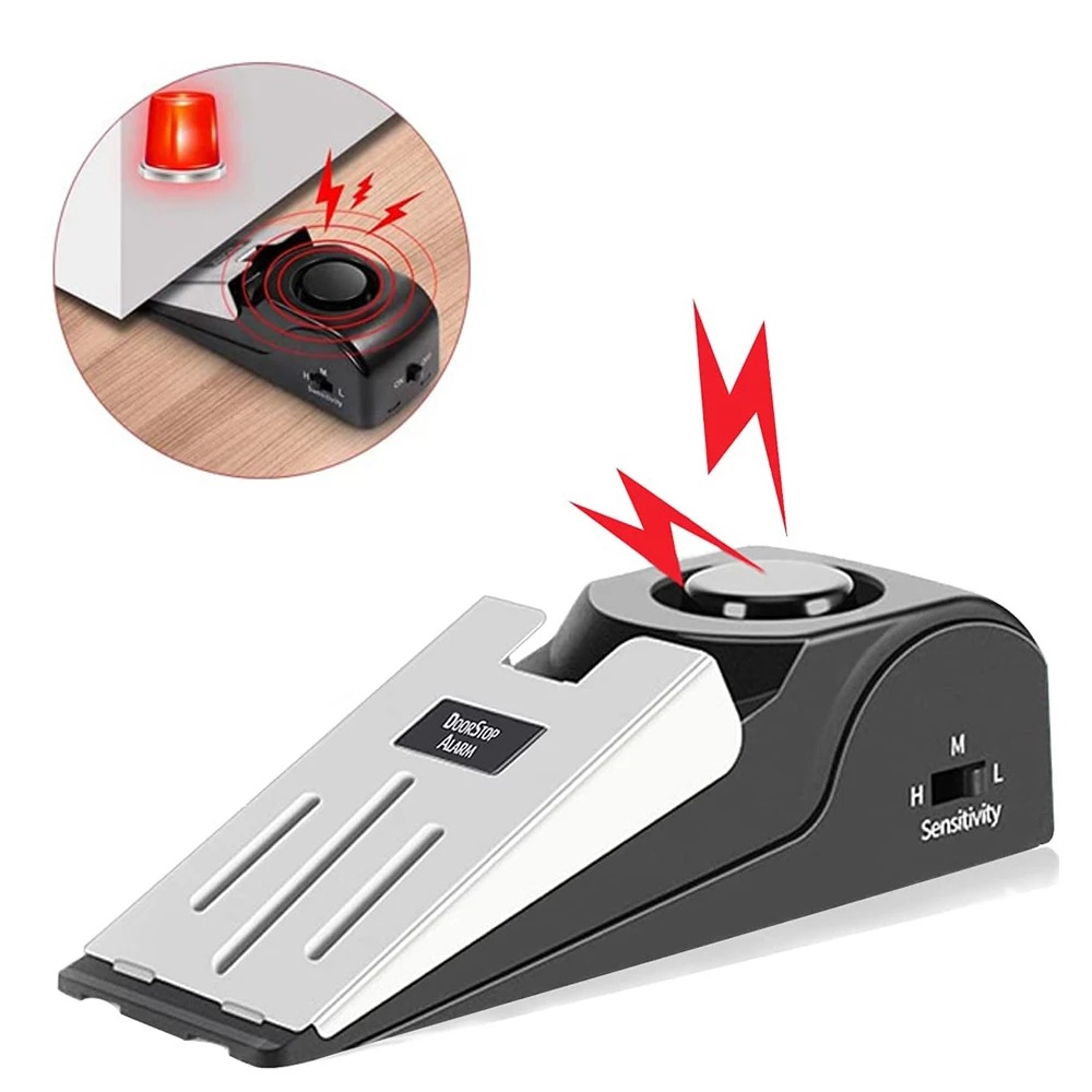 跨境新款旅馆门阻防盗报警器酒店门缝家用门挡便携式防偷