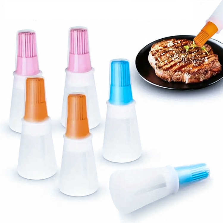 Wholesale Lid Silicone Oil Bottle Brush Household Multi-Function Brush Baking Tool Outdoor BBQ Baking Brush