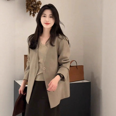 2025早秋季新款女韩系穿搭高级感西装外套长袖上衣高腰显瘦半身裙