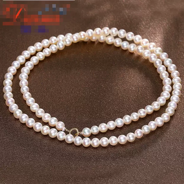 2-3mm时尚淡水小米珠珍珠项链18K金baby颈链女细锁骨链颈链