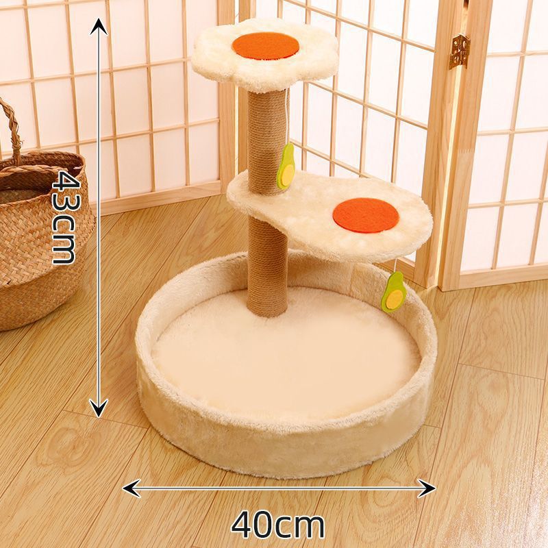 剑麻猫爬架实木猫抓柱树屋猫玩具猫抓板跳台猫咪窝猫架仙人掌四季|undefined