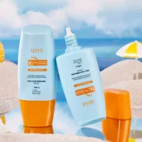 SPF50 Изоляционный солнцезащитный крем Маленькая желтая синяя бутылка водонепроницаемый анти-пот анти-УФ
