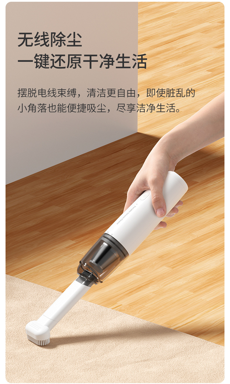 Cross-Border Portable Car Vacuum Cleaner with Super Strong Suction and High Power, Handheld Wireless Car Accessory