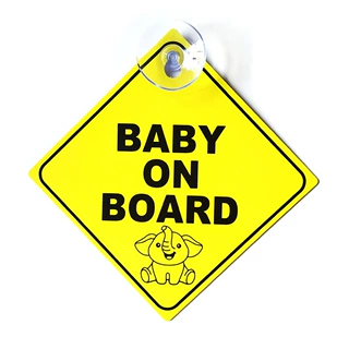 跨境亚马逊BABY ON BOARD汽车贴纸吸盘车贴汽车用品贴纸警示车贴