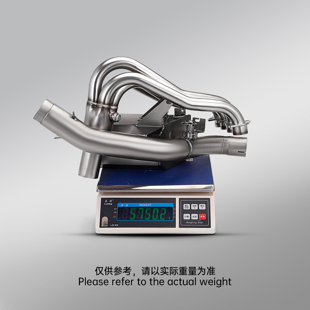 Motorcycle Modification Suitable for Zhang Xue 500Rr Single Swingarm Box Front Exhaust Pipe and Rear Muffler Set