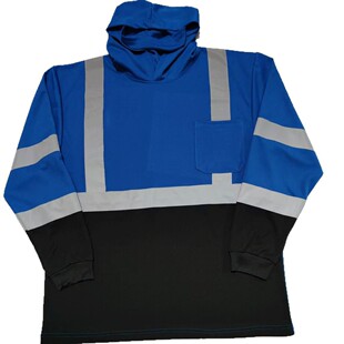 Road Construction Workwear Safety Construction Reflective T-Shirt Hoodie Pocket Style Safety Reflective Clothing Sweatshirt with Logo