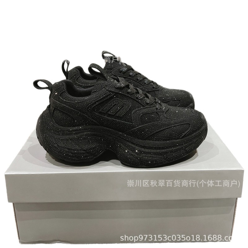 莆田纯原巴黎Sneaker满钻系列老爹鞋3XL网眼绑带潮流男女跑步鞋|undefined