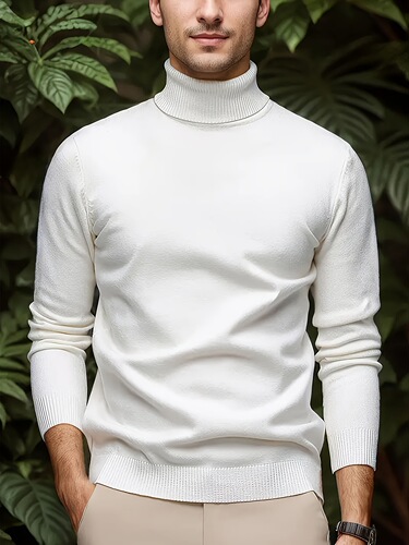Soft Viscose Turtleneck Sweater Soft Viscose Blend for Men