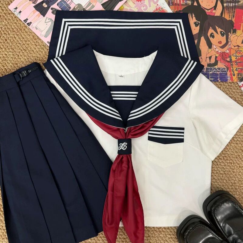 [Improved White Three] Genuine Japanese Basic JK Uniform Soft Sister sailor Suit suit College Style Class Suit