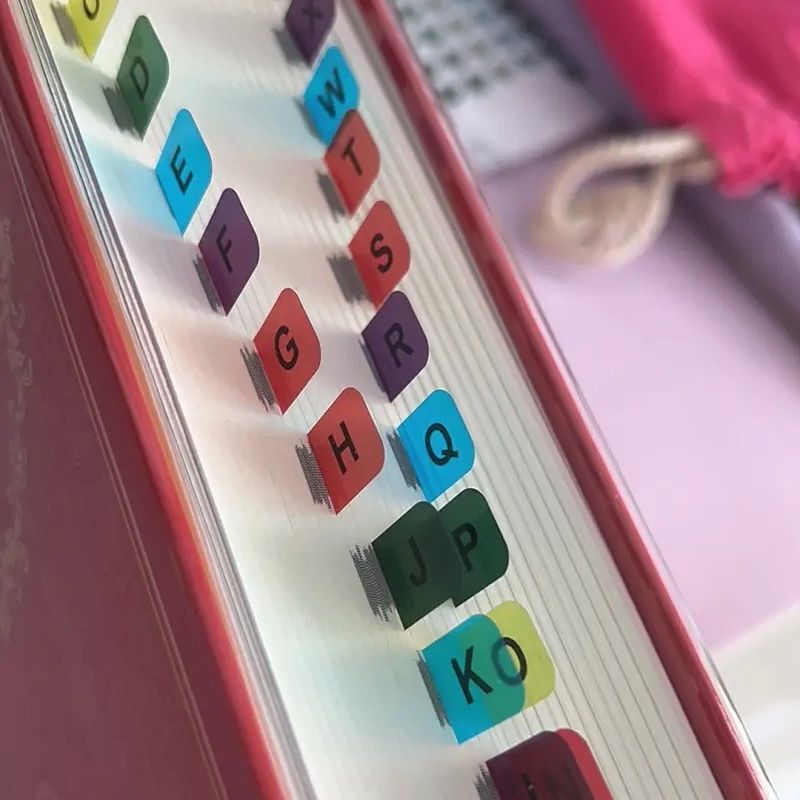 Ins Waterproof Colorful Index Stickers for Elementary School Students' Dictionaries, Writing Strip-Shaped Letter Labels, Classification Marking Stickers, Transparent Ins Waterproof Colorful Index Stickers for Elementary School Students' Dictionaries, Writing Strip-Shaped Letter Labels, Classification Marking Stickers, Transparent