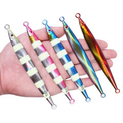 Deep Sea Needle Fish Iron Plate Lead Fish 60g-200g Glow-in-the-Dark Iron Plate Deep Sea Boat Fishing Cod Lure Fake Baits