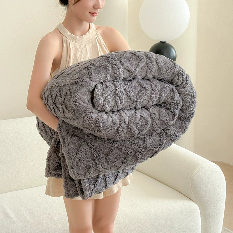 Coral Flannel Duvet, Increased Thickness, Plush Double-Layer & Single-Layer, Multiple Sizes
