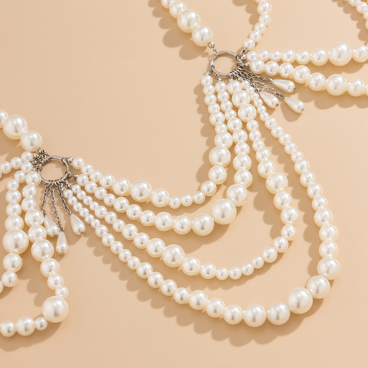 145g Weight Waist Chain Classification 1 Piece Quantity Holiday, Beach Occasion Plastic Material Pearl Pattern Women's Gender Tassel Design Elegant, Sexy Style Elegant Sexy Pearl Plastic Tassel Women's Chain Belts 41