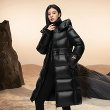 专柜正品黑金鹅绒服女2025新款时尚百搭东北极寒超厚保暖鹅绒外套