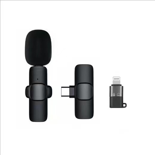 Micrófono de collar inalámbrico transfronterizo 2.4G Micrófono de teléfono móvil con reducción de ruido Micrófono inalámbrico integrado dedicado en vivo