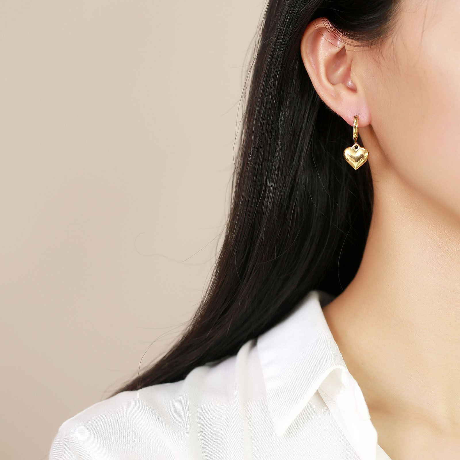 9g Weight 304 Stainless Steel Ear Needle Material Charm Sleeper Hoop Earrings, Drop Earrings Classification 1 Pair Quantity Holiday, Daily Occasion 304 Stainless Steel Material Star, Moon, Heart Shape Pattern Women's Gender Casual, Simple Style Style 1 Pair Casual Simple Style Star Moon Heart Shape 304 Stainless Steel Drop Earrings 13