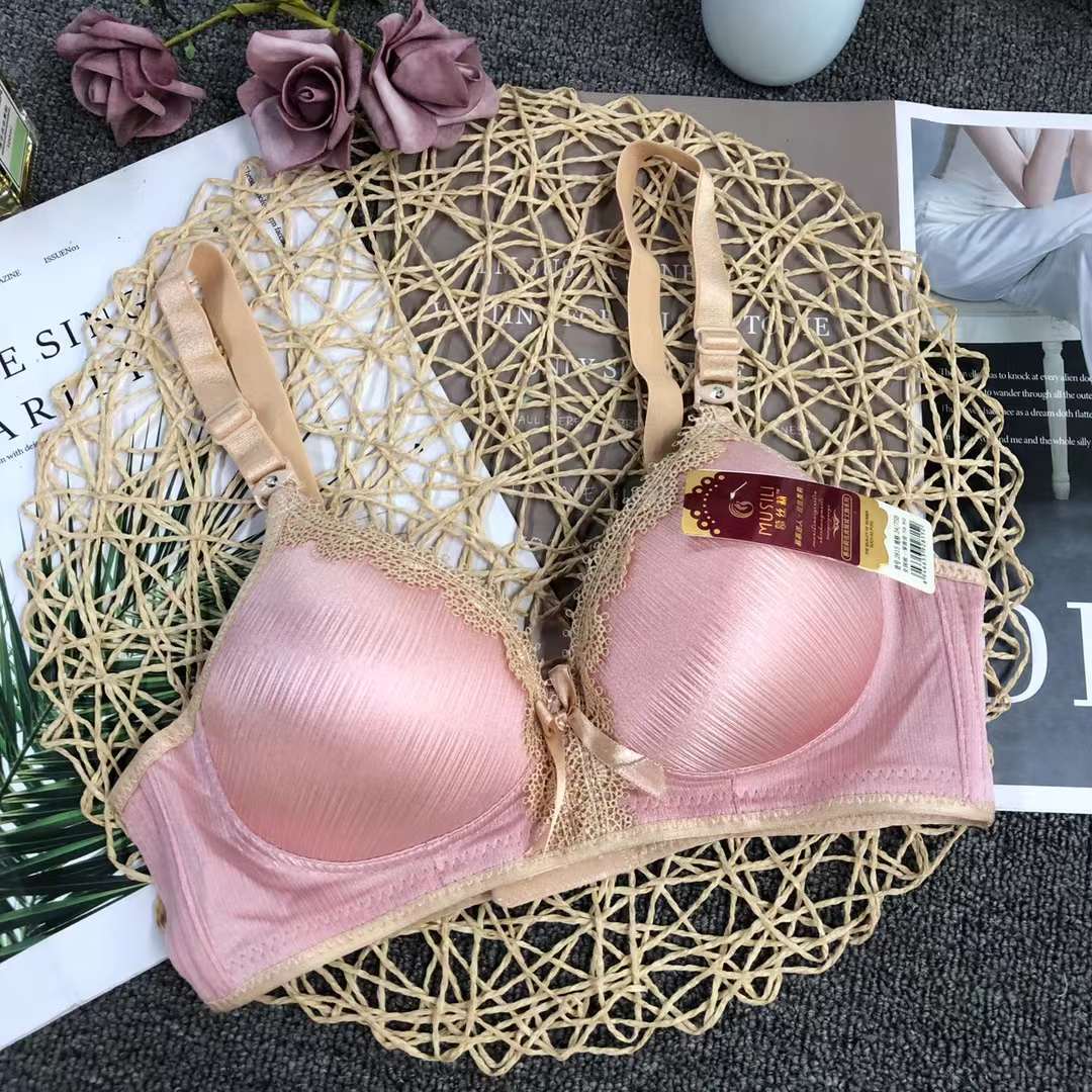 Filipinas Malasia ropa interior brillante sexy sujetador inalámbrico pecho contrayendo sujetador anti-flacidez al por mayor