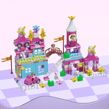 293 large particle girl castle building blocks