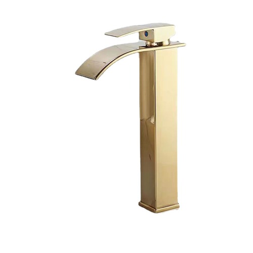 Black waterfall hot and cold faucet American basin faucet above counter basin wash basin washbasin bathroom cabinet copper faucet