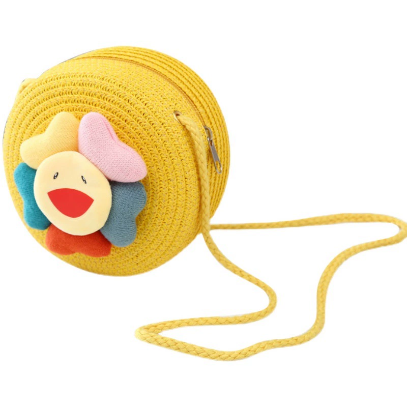 Детский соломенной ремень сумка cute детская сумка принцессы модная одно плечо
