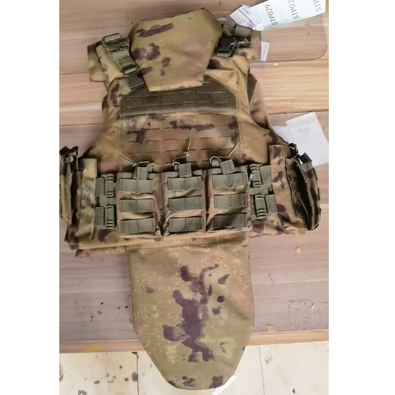 FG绿废墟迷彩全防护防弹背心IIIA.44全防弹衣防暴特种战术迷彩