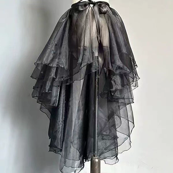 Нерегулярная юбка из органзы, съемная танцевальная сцена, подиум, косплей, аниме, юбка-пачка феи