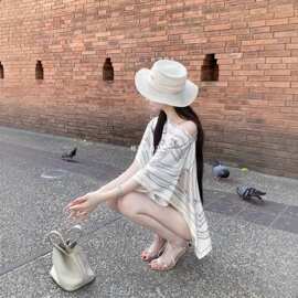 养马人H家经典一片式方巾上衣 低调老钱风光泽柔美质感上衣图片色