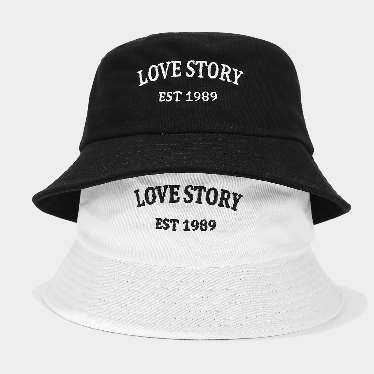 Moda europea y americana letras bordadas sombrero de pescador mujer verano al aire libre versátil sombrero de sol sombrero de sol para hombres sombrero de bañera protección solar image 1