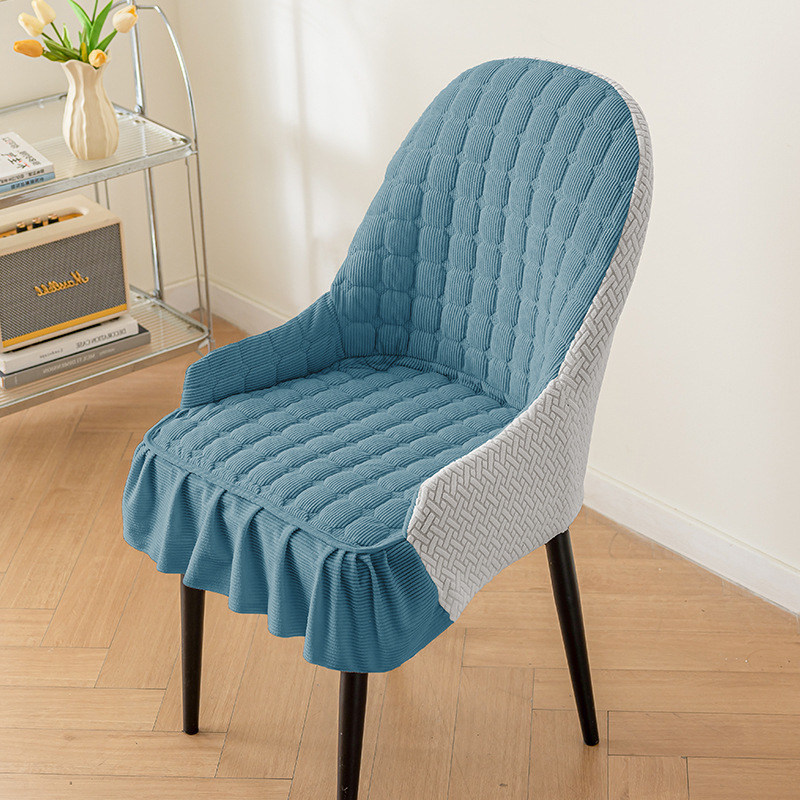 2025 nuevo engrosado cubierta de silla de algodón de lujo ligero de alto nivel sensación cubierta de sillón de comedor cubierta de taburetes todo incluido fábrica directa
