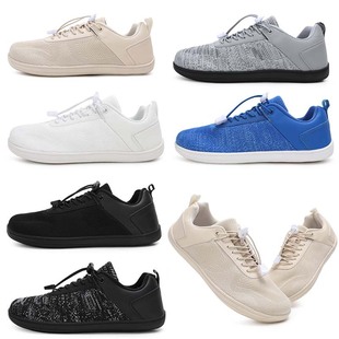 2025 new men's wide last wide toe shoes comfortable walking shoes flat sneaker breathable soft bottom fly woven sports leisure
