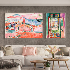 野獸派抽象藝術馬蒂斯裝飾畫北歐客廳樣板房小眾掛畫餐廳臥室壁畫