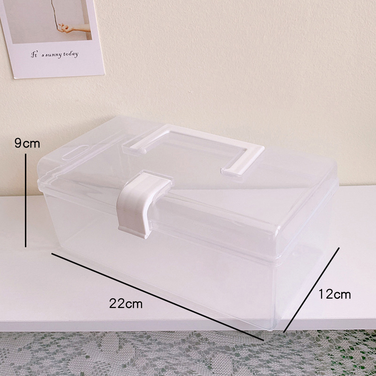 Nueva anti-oxidación caja de almacenamiento de plástico transparente portátil de gran capacidad a prueba de polvo collar pendientes caja de joyería de acabado
