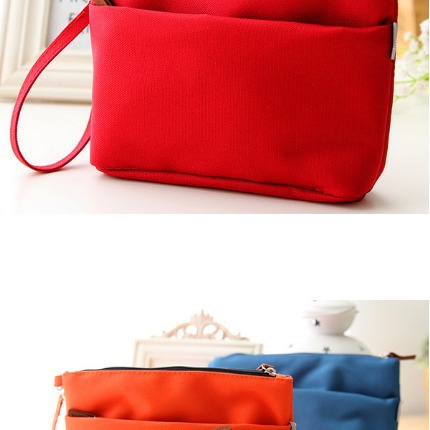 T pequeña dama coreana multifuncional doble cremallera bolso de cambio bolso de llaves bolso de teléfono móvil