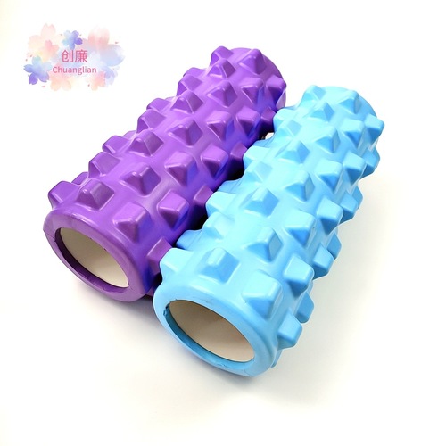 EVA Yoga Cylinder Hollow Roller Muscle Relaxation Foam Roller Massage Machine Fitness Roller Wolf Tooth Club Custom