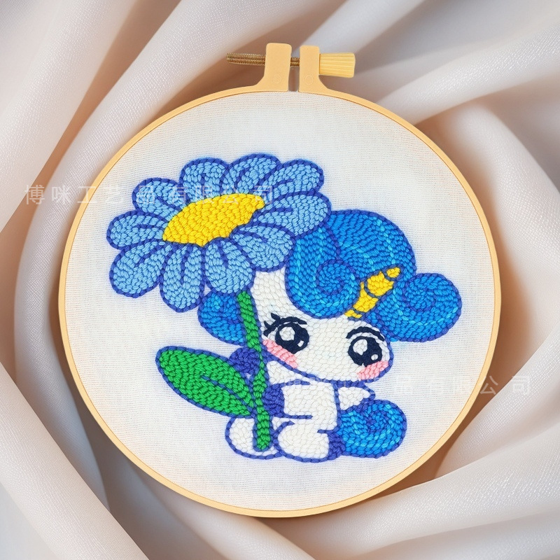 Nuevo paquete de material DIY completo de flores hechas a mano serie de bordado de animales