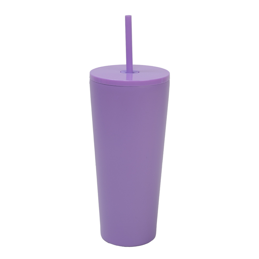 Nuevo producto transfronterizo de Amazon Taza de paja de aislamiento de acero inoxidable 304 Taza de agua de doble capa para niñas de gran capacidad y simple portátil