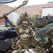 藏式全铜铸造不动明王佛像寺庙佛堂供奉80公分铸铜普巴金刚铜佛像