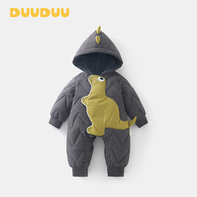 DUUDUU小月龄宝宝羽绒服白鸭绒秋冬衣服外出新生儿冬装婴儿连体衣