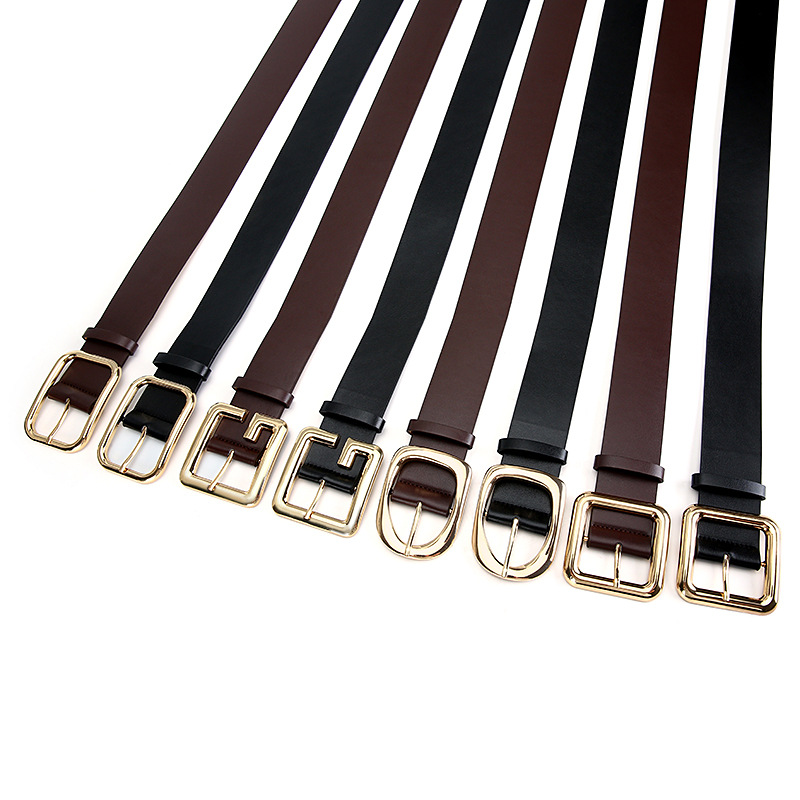 厂家定 制男女士方扣仿皮皮带连衣裙大衣风衣装饰腰带学生裤带