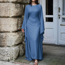 凯阔跨境欧美时尚优雅长袖高级感长裙子连衣裙女装2025秋冬亚马逊