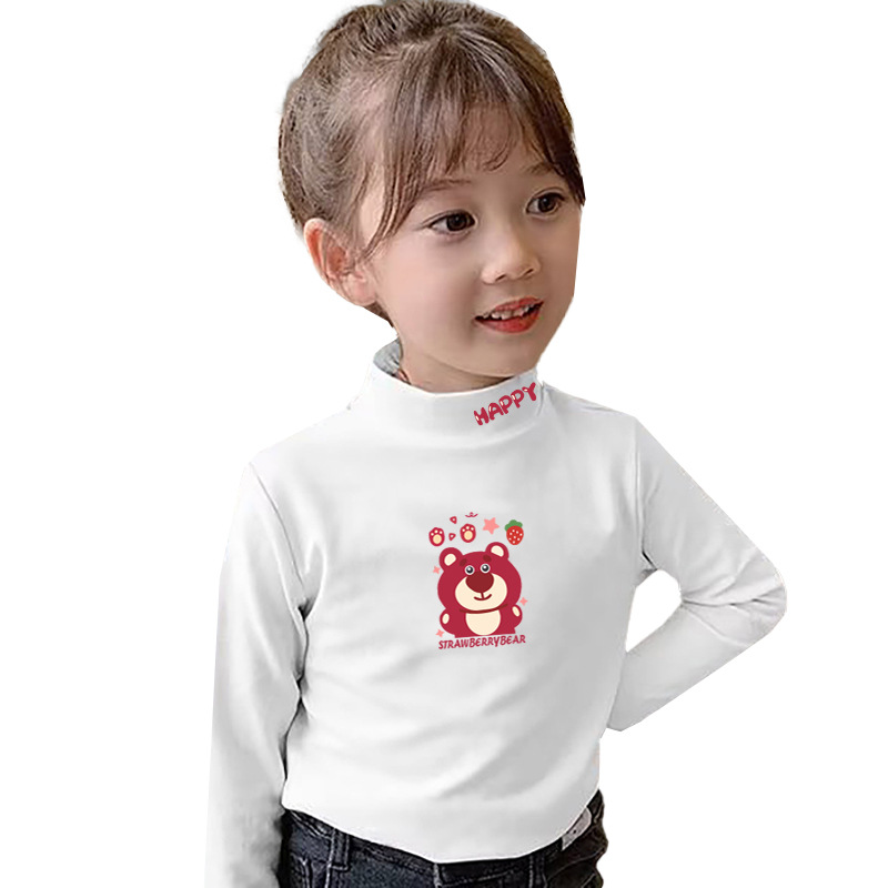 Otoño e Invierno para niños 2023 nueva camisa de fondo de terciopelo cálido manga larga mediano y grande niños y niñas bebé interior superior image 7