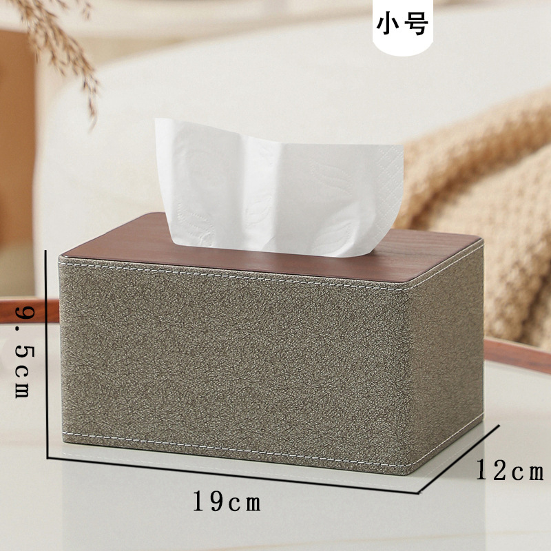 Letras comerciales impreso logo Hotel caja de pañuelos de cuero moderno minimalista Oficina caja de pañuelos sala de estar hogar Club